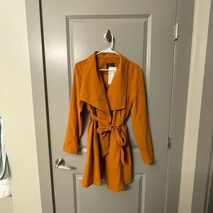NWT Love Tree Mustard Wrap Jacket size M
